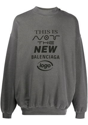 Balenciaga New logo printed sweatshirt - Grey