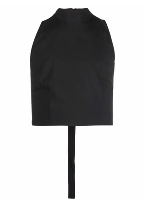 A BETTER MISTAKE Shield sleeveless wool top - Black
