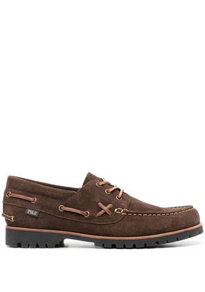 Polo Ralph Lauren lace-up suede boat shoes - Brown
