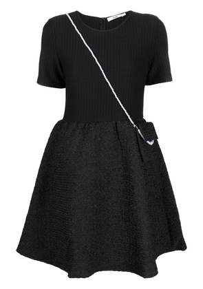 b+ab round neck flared mini dress - Black