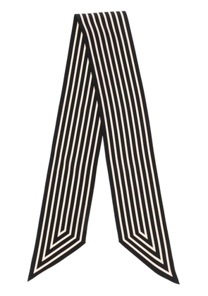 TOTEME stripe-print silk scarf - Black