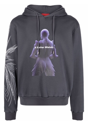 A BETTER MISTAKE Transhuman graphic-print hoodie - Grey