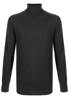 N.Peal fine knit roll neck jumper - Grey