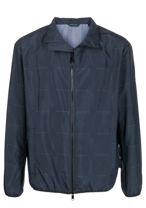 Armani Exchange geometric-print blouson jacket - Blue