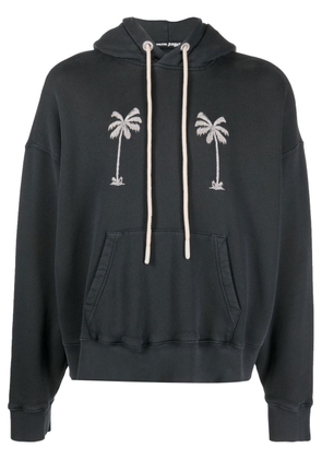 Palm Angels graphic-print cotton hoodie - Black