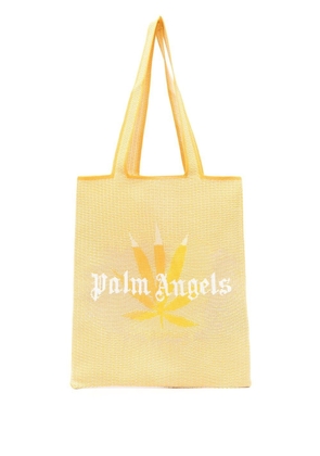 Palm Angels logo-print tote bag - Yellow