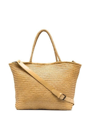 Officine Creative Susan large woven leather tote bag - Neutrals