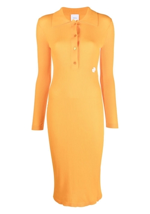 Patou knitted polo dress - Orange