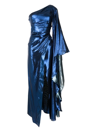 Semsem one shoulder kaftan dress - Blue