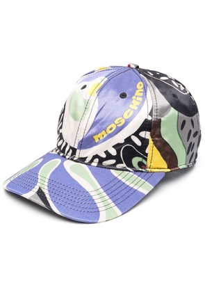 Moschino logo graphic print baseball cap - Blue