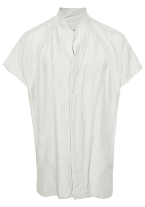 Julius panelled short-sleeved shirt - Grey