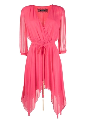 Patrizia Pepe balloon-sleeve asymmetrical-hem dress - Pink