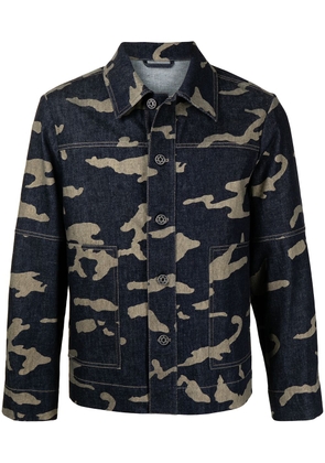 Ports V camouflage-print denim jacket - Blue