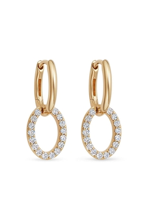 Astley Clarke 14kt yellow gold Halo diamond hoop earrings