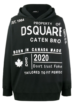 Dsquared2 printed hooded sweatshirt - Black
