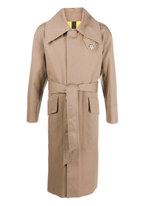 AMI Paris oversized belted trench coat - Neutrals