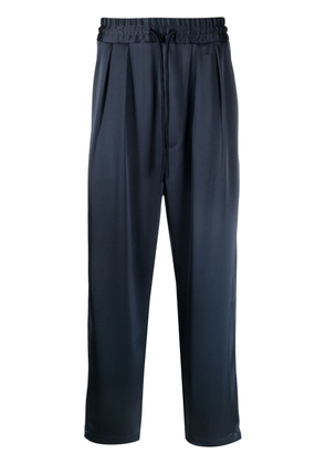 Nanushka elasticated-waist cropped trousers - Blue