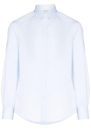 Brunello Cucinelli cotton twill slim-fit shirt - Blue