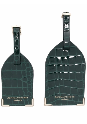 Aspinal Of London set of 2 luggage tags - Green