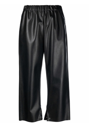 MM6 Maison Margiela elasticated-waist cropped trousers - Black