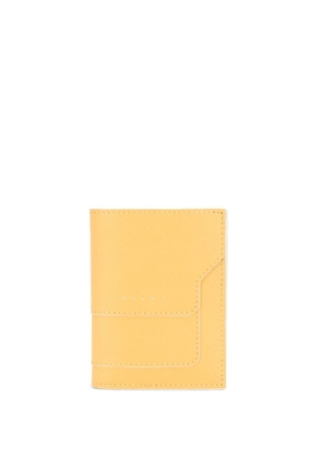 Marni yellow calf leather folded wallet