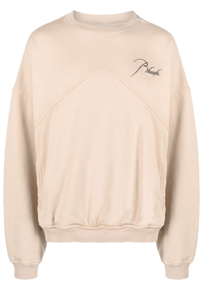 RHUDE logo-print slouchy sweatshirt - Brown