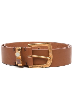 Nick Fouquet embellished-detail leather belt - Brown