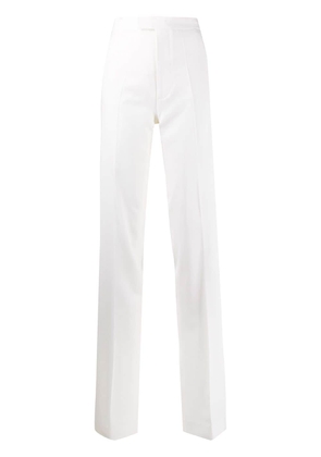 The Attico high-waisted side stripe trousers - White