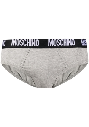 Moschino logo waistband briefs - Grey