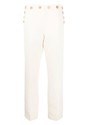 KHAITE high-waist silk trousers - Neutrals