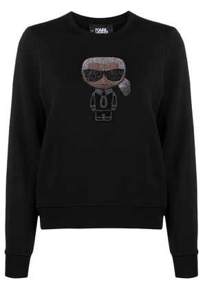 Karl Lagerfeld K/Ikonik sparkle sweatshirt - Black