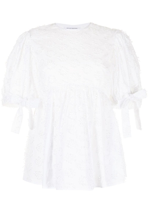 Cecilie Bahnsen open-back lace blouse - White