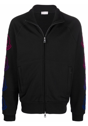 Moncler logo-print zip-up sweatshirt - Black