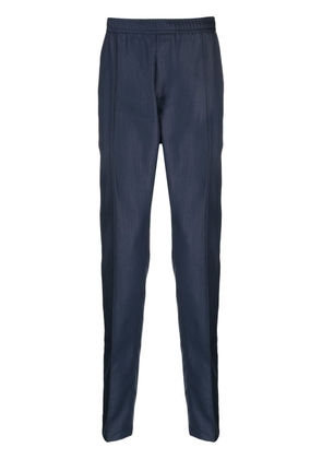 Emporio Armani elasticated tapered-leg trousers - Blue