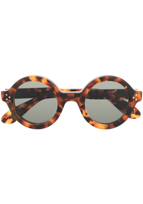 Lesca Phil round-frame sunglasses - Brown