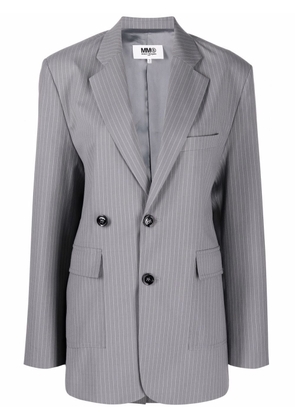 MM6 Maison Margiela single-breasted pinstripe blazer - Grey