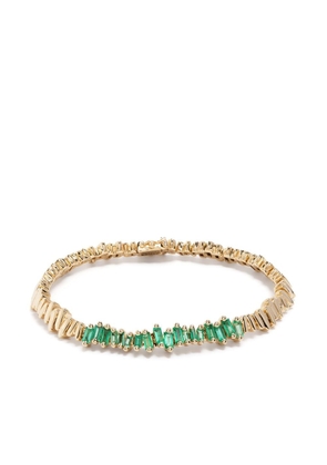 Suzanne Kalan 18kt yellow gold New ID emerald bracelet - Green