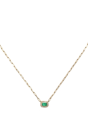 SHAY 18kt yellow gold Mini Me diamond and emerald necklace