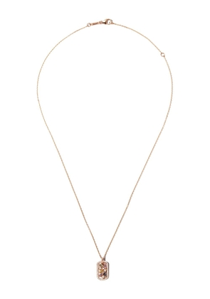 Suzanne Kalan 18kt rose gold sapphire and diamond necklace - Pink