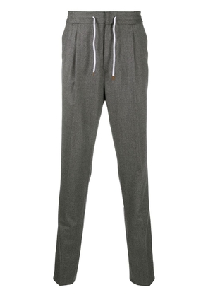 Brunello Cucinelli high-waisted straight leg trousers - Grey