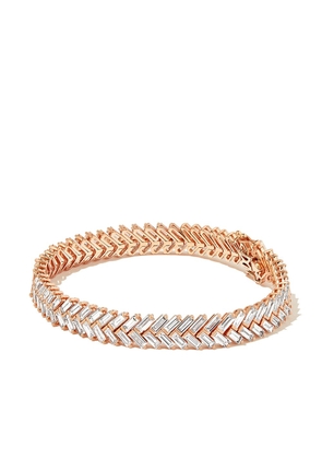 Anita Ko 18kt rose gold Zipper diamond tennis bracelet - Pink