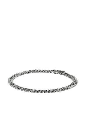 SHAY 18kt white gold diamond flat link bracelet - Silver