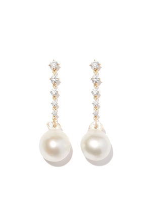 Lizzie Mandler Fine Jewelry 18kt yellow gold Éclat pearl and diamond earring