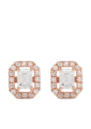 SHAY 18kt rose gold Mini Me diamond halo earrings