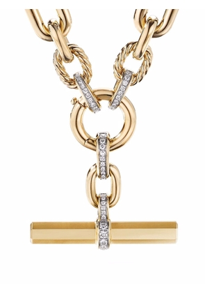 David Yurman 18kt yellow gold Lexington Chain diamond necklace