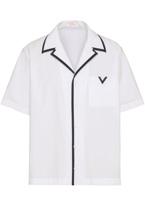 Valentino Garavani V-detail bowling shirt - White