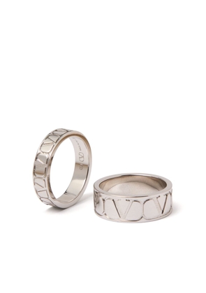 Valentino Garavani VLogo Signature ring (set of two) - Silver