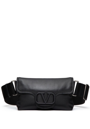 Valentino Garavani VLogo leather shoulder bag - Black
