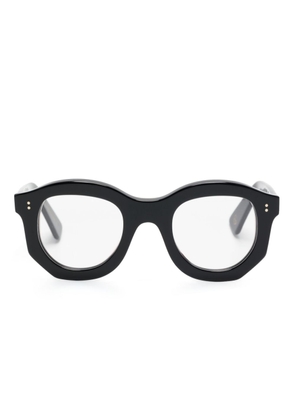 Lesca Ovni geometric-frame glasses - Black
