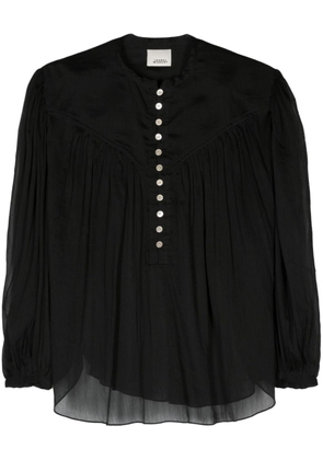 ISABEL MARANT Kiledia cotton-blend blouse - Black